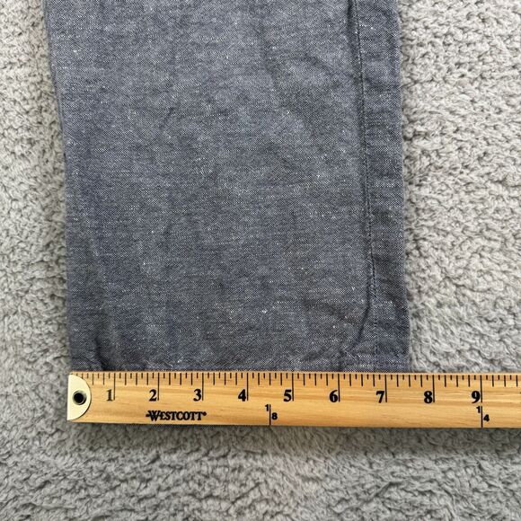 Banana Republic Pants Mens 35x28 Blue Linen Blend Aiden Slim Fit Chino Preppy - Picture 7 of 11